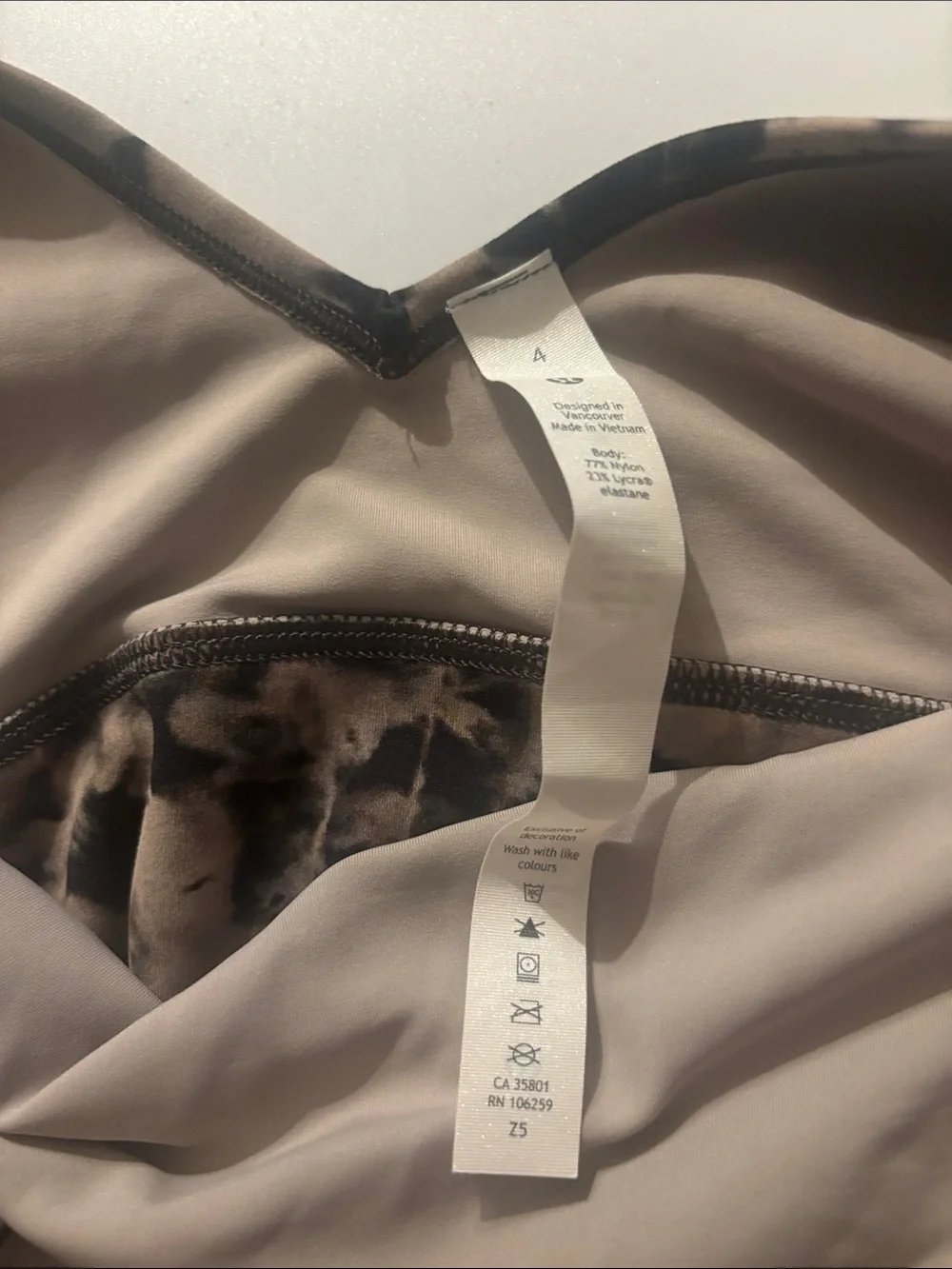 Lululemon Power Pivot Tank *Everlux  Dispersed Light Raw Linen Multi Size 4